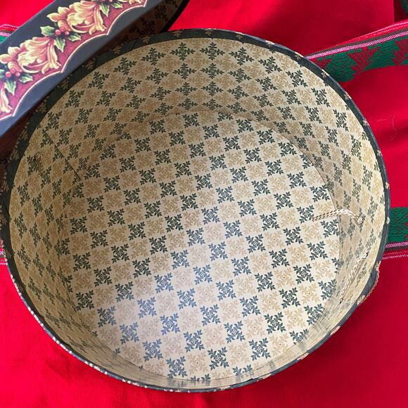 BEAUTIFUL! Pamela Gladding 16” Round Christmas Gift~Storage Box with Lid - Picture 3 of 9